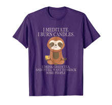 Ladda upp bild till gallerivisning, Funny shirts V-neck Tank top Hoodie sweatshirt usa uk au ca gifts for Funny Cute Sloth Meditation Inner Peace T-Shirt 570881

