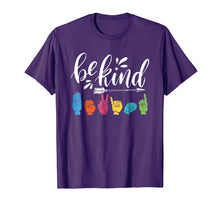 Ladda upp bild till gallerivisning, Funny shirts V-neck Tank top Hoodie sweatshirt usa uk au ca gifts for Be Kind ASL Alphabet American Sign Language Hippie T-Shirt 1408183
