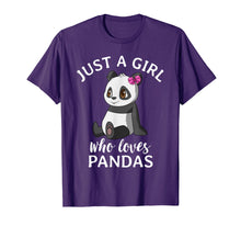 Ladda upp bild till gallerivisning, Cute Panda T Shirts For Girls Just A Girl Who Loves Pandas

