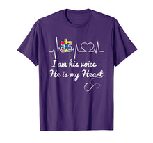 Ladda upp bild till gallerivisning, Funny shirts V-neck Tank top Hoodie sweatshirt usa uk au ca gifts for I Am His Voice He Is My Heart Autism Awareness T Shirt 3895769
