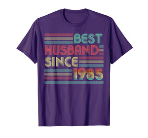 Funny shirts V-neck Tank top Hoodie sweatshirt usa uk au ca gifts for 34th Wedding Anniversary Gifts Best Husband Since 1985 Shirt 2781891