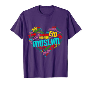 Eid Gifts Kids Tee Arabic Tshirt Muslim Friend Heart Love 393154