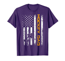 Ladda upp bild till gallerivisning, Vintage USA Ice Hockey Dad American Flag Fathers Day Gift T-Shirt 104587

