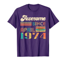 Ladda upp bild till gallerivisning, Funny shirts V-neck Tank top Hoodie sweatshirt usa uk au ca gifts for 45th Birthday gift 1974 Years Old Awesome Since April 1974 1364802
