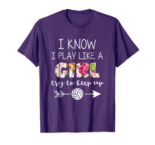 Ladda upp bild till gallerivisning, Funny shirts V-neck Tank top Hoodie sweatshirt usa uk au ca gifts for Volleyball T Shirt For Teen Girls - Play Like A Girl Shirt 947391
