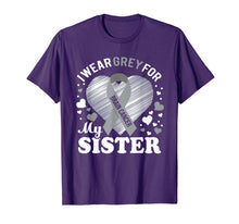 Ladda upp bild till gallerivisning, Funny shirts V-neck Tank top Hoodie sweatshirt usa uk au ca gifts for I Wear Grey For My SISTER Brain Cancer Awareness T Shirt 1408914
