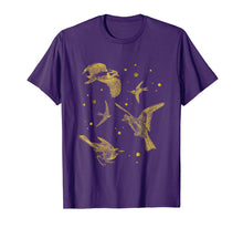 Ladda upp bild till gallerivisning, Funny shirts V-neck Tank top Hoodie sweatshirt usa uk au ca gifts for Vintage Birds Flying Humming Sparrow Gold Watching T Shirt 2095505
