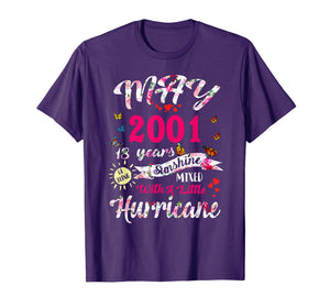 Funny shirts V-neck Tank top Hoodie sweatshirt usa uk au ca gifts for Being Sunshine T-Shirt 18th Birthday Gifts May 2001 Tee 3287987