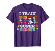 Ladda upp bild till gallerivisning, I Train Superheroes T-Shirt Back To School Teacher Kid 1082436
