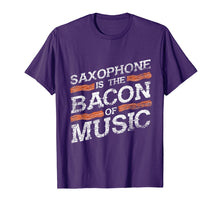Ladda upp bild till gallerivisning, Funny shirts V-neck Tank top Hoodie sweatshirt usa uk au ca gifts for Saxophone T-Shirt - Bacon Of Music - Saxophonist Shirts Gift 3851686
