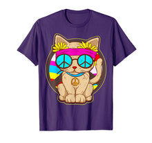Ladda upp bild till gallerivisning, Funny shirts V-neck Tank top Hoodie sweatshirt usa uk au ca gifts for Hippie Cat Peace Design T-Shirt 1817958
