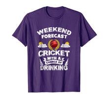 Ladda upp bild till gallerivisning, Funny shirts V-neck Tank top Hoodie sweatshirt usa uk au ca gifts for Weekend Forecast: Cricket With Chance of Drinking! Funny Tee 4091377
