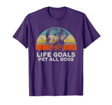 Ladda upp bild till gallerivisning, Funny shirts V-neck Tank top Hoodie sweatshirt usa uk au ca gifts for Funny Vintage Look My Life Goals Are To Pet All Dogs T-Shirt 2610375
