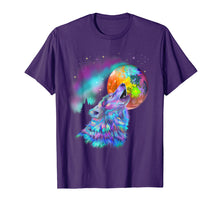 Ladda upp bild till gallerivisning, Funny shirts V-neck Tank top Hoodie sweatshirt usa uk au ca gifts for Colorful rainbow psychedelic howling at moon wolf 943425

