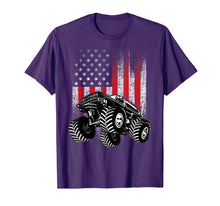 Ladda upp bild till gallerivisning, Monster Truck American Flag Racing USA Patriotic T-Shirt T-Shirt 964917
