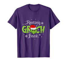 Ladda upp bild till gallerivisning, Funny shirts V-neck Tank top Hoodie sweatshirt usa uk au ca gifts for funny Tee Resting Grinch-Face T-Shirt 57698
