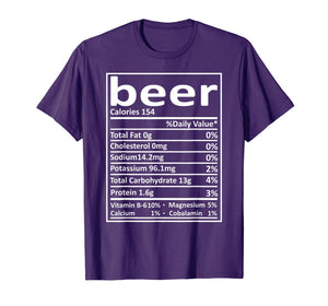 Funny shirts V-neck Tank top Hoodie sweatshirt usa uk au ca gifts for Beer Nutrition Thanksgiving Costume Food Facts Xmas Gifts T-Shirt 635134