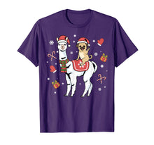 Ladda upp bild till gallerivisning, Christmas Pug Tshirt Llama Dog Merry Christmas Alpaca T-Shirt 1124416
