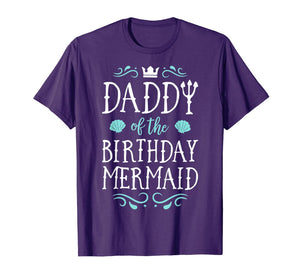 Daddy Of The Birthday Mermaid Gifts Merman Family Matching T-Shirt-649261
