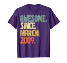 Ladda upp bild till gallerivisning, 11 years old Gifts Shirt Awesome Since March 2009 T-Shirt336366
