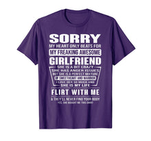 Ladda upp bild till gallerivisning, Sorry My Heart Only Beats for My Freaking Awesome Girlfriend T-Shirt-271491
