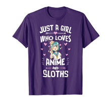 Ladda upp bild till gallerivisning, Anime And Sloths Gifts for Daughter and Girls T-Shirt-3204312
