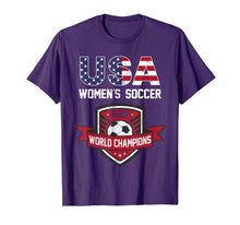 Ladda upp bild till gallerivisning, USA World Champions 2019 Tee United States 2019 Soccer Gift T-Shirt 447708
