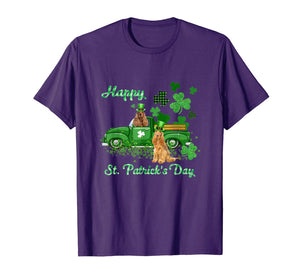 Cocker Spaniel Riding Green Truck St Patrick's Day Gifts T-Shirt-1276226