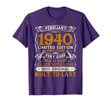 Ladda upp bild till gallerivisning, February 1940 Shirt 80 Years Old 80th Birthday Gifts T-Shirt-1285668
