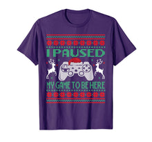 Ladda upp bild till gallerivisning, Funny shirts V-neck Tank top Hoodie sweatshirt usa uk au ca gifts for I Paused My Game To Be Here Ugly Christmas Video Gamer Boys T-Shirt 510211
