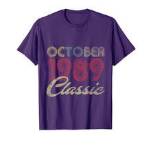 Ladda upp bild till gallerivisning, Classic October 1989 Bday Men Women Gifts 30th Birthday T-Shirt 454772
