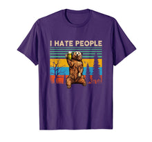 Ladda upp bild till gallerivisning, I Hate People - Bear Drinking Beer Tshirt Funny Gifts T-Shirt 560970
