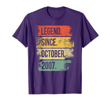 Ladda upp bild till gallerivisning, Legend Since October 2007 12th Birthday Gifts 12 Year Old T-Shirt 206848
