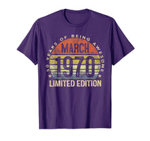 Ladda upp bild till gallerivisning, 50 Year Old Gifts March 1970 Limited Edition 50th Birthday T-Shirt-163364
