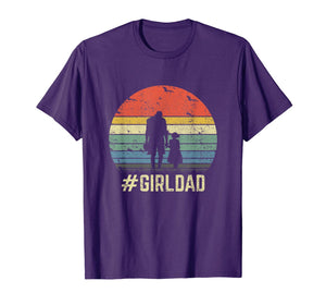 #GirlDad Father Of Girls Daughter Vintage Family Tee Gifts T-Shirt-158603