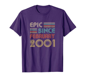 Epic Since February 2001 Vintage 19th Birthday Gifts T-Shirt-2766117