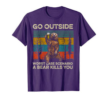 Ladda upp bild till gallerivisning, Go Outside Worst Case Scenario A Bear Kills You Tshirt 33617
