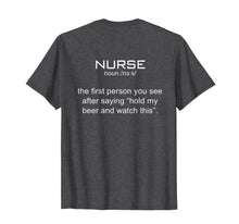 Ladda upp bild till gallerivisning, Funny shirts V-neck Tank top Hoodie sweatshirt usa uk au ca gifts for Funny Nurse definition Tshirt The first person you will see 432575

