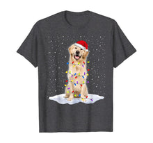 Ladda upp bild till gallerivisning, Funny shirts V-neck Tank top Hoodie sweatshirt usa uk au ca gifts for Golden retriever Santa Christmas Tree Lights Xmas Gifts T-Shirt 740329
