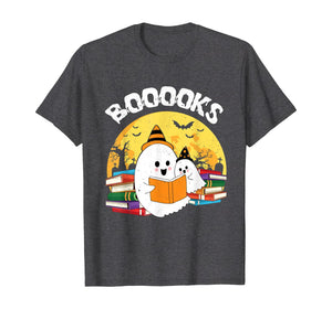 Booooks Ghost Reading Books Halloween Tshirt Gifts 286238