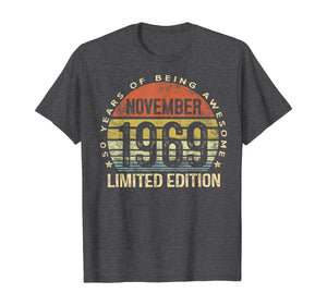 Born November 1969 Limited Edition Bday Gifts 50th Birthday T-Shirt 425134