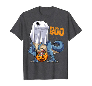 Ghost Dinosaur T rex Funny Boo Halloween Gifts Men Pumpkin T-Shirt 125302
