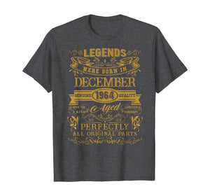 Funny shirts V-neck Tank top Hoodie sweatshirt usa uk au ca gifts for 55th Birthday Gifts Legends Were Born In December 1964 T-Shirt 885452