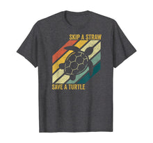 Ladda upp bild till gallerivisning, Skip A Straw Save A Turtle Vintage Retro T-Shirt T-Shirt 232920
