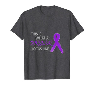 Domestic Violence Awareness Costume Purple Ribbon Gifts T-Shirt 1003467