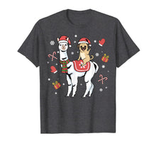 Ladda upp bild till gallerivisning, Christmas Pug Tshirt Llama Dog Merry Christmas Alpaca T-Shirt 1124416

