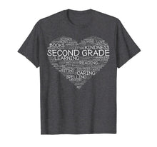 Ladda upp bild till gallerivisning, Second Grade Word Heart T-Shirt 2nd Grade Student &amp; Teacher 272539
