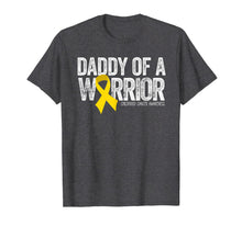 Ladda upp bild till gallerivisning, Mens Daddy of a Warrior Childhood Cancer Shirt Dad Ribbon 257004
