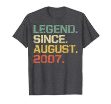 Ladda upp bild till gallerivisning, Legend Since August 2007 T-Shirt- 12 Years Old Shirt Gift 69138
