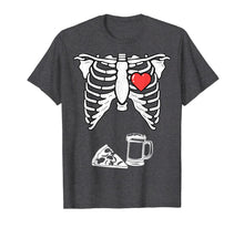 Ladda upp bild till gallerivisning, Skeleton Pregnancy Pizza Beer Shirt Xray Halloween Soon Dad 162567
